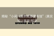 揭秘“小闲川南到底那里有挂”(真实可以装挂)知乎