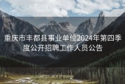 重庆市丰都县事业单位2024年第四季度公开招聘工作人员公告