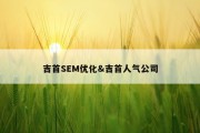 吉首SEM优化&amp;吉首人气公司