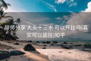  导师分享 大头十三水 可以开挂吗(真实可以装挂)知乎