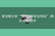 家攻略分享“情怀国粹有没有挂”(真的有挂)知乎