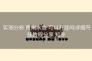  实测分析 贵州水鱼 可以开挂吗详细开挂教程分享 知乎
