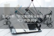 实测分析“开元集团有没有挂”确实可以开挂-知乎