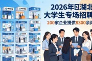 2026年湖北大学生专场招聘会，200家企业提供8300余岗位