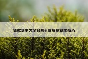 贷款话术大全经典&amp;做贷款话术技巧