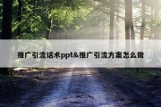 推广引流话术ppt&amp;推广引流方案怎么做
