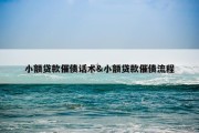 小额贷款催债话术&amp;小额贷款催债流程