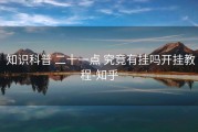 知识科普 二十一点 究竟有挂吗开挂教程-知乎