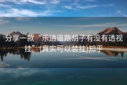 分享一款“乐逍遥跑胡子有没有透视挂”(真实可以装挂)知乎
