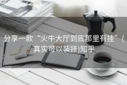 分享一款“火牛大厅到底那里有挂”(真实可以装挂)知乎