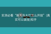 实测必看“新青鸟大厅怎么开挂”(真实可以装挂)知乎