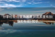  分享经验 白金岛湘潭 到底那里有挂(确实有挂)-知乎