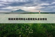 保靖关键词排名&amp;保靖龙头企业排名