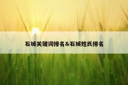 石城关键词排名&amp;石城姓氏排名