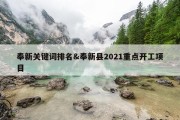 奉新关键词排名&amp;奉新县2021重点开工项目