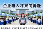 粤北招聘会：广清产业园18家企业收到200份简历
