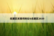 岳麓区关键词排名&amp;岳麓区2020