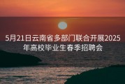 5月21日云南省多部门联合开展2025年高校毕业生春季招聘会