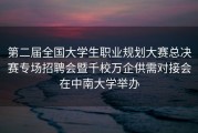 第二届全国大学生职业规划大赛总决赛专场招聘会暨千校万企供需对接会在中南大学举办