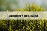 成县关键词排名&amp;成县gdp2020