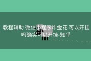  教程辅助 微信小程序炸金花 可以开挂吗确实可以开挂-知乎