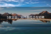 5家企业，30个岗位正在招聘