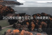 2025西安招聘今日汇总（持续更新）