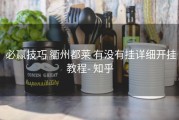  必赢技巧 衢州都莱 有没有挂详细开挂教程- 知乎