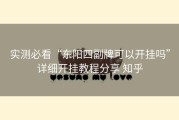 实测必看“东阳四副牌可以开挂吗”详细开挂教程分享 知乎