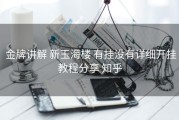  金牌讲解 新玉海楼 有挂没有详细开挂教程分享 知乎
