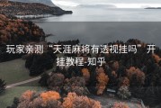 玩家亲测“天涯麻将有透视挂吗”开挂教程-知乎