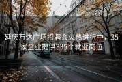 延庆万达广场招聘会火热进行中，35家企业提供335个就业岗位