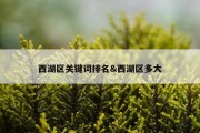 西湖区关键词排名&amp;西湖区多大