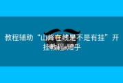 教程辅助“山烽在线是不是有挂”开挂教程-知乎