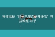 导师揭秘“阳光巴厘岛能开挂吗”开挂教程-知乎