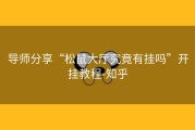 导师分享“松鼠大厅究竟有挂吗”开挂教程-知乎