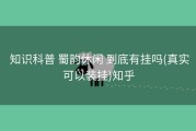  知识科普 蜀韵休闲 到底有挂吗(真实可以装挂)知乎