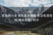  家攻略分享 微乐家乡麻将 有没有透视挂(确实有挂)-知乎