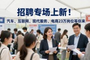 招聘专场上新！汽车、互联网、现代服务、电商23万岗位等你来