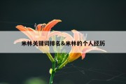 米林关键词排名&amp;米林的个人经历