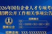 2026年国有企业人才专项考核招聘公开工作相关事项公告