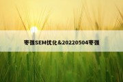 枣强SEM优化&amp;20220504枣强
