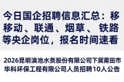 今日国企招聘信息汇总：移动联通烟草铁路等央企岗位，报名时间速看
