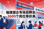 福建国企专场招聘会，2600个岗位等你来