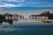 我市举行就业援助月专场招聘会