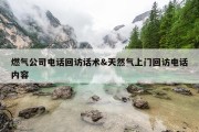 燃气公司电话回访话术&amp;天然气上门回访电话内容