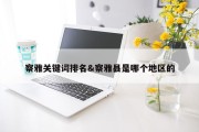 察雅关键词排名&amp;察雅县是哪个地区的