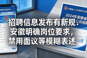 招聘信息发布有新规：安徽明确岗位要求，禁用面议等模糊表述
