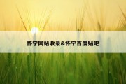 怀宁网站收录&amp;怀宁百度贴吧