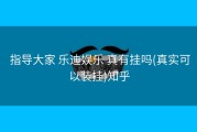  指导大家 乐迪娱乐 真有挂吗(真实可以装挂)知乎